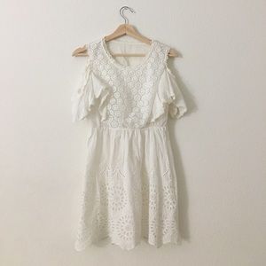 White embroidered dress